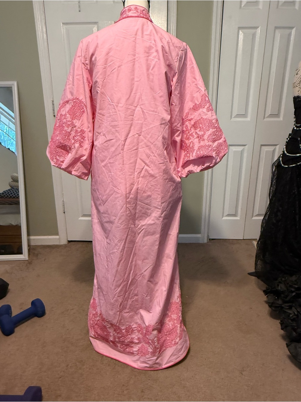 Hyacinth House Light Pink Embroidery Arem Caftan Dress - Picture 7 of 13